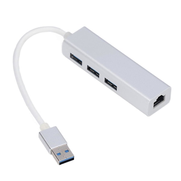 USB 3.0 til Ethernet Adapter 4 i 1 Multiport Multifunksjon Hub Ethernet Adapter for Stasjonær PC Laptop Nettbrett YEMMA
