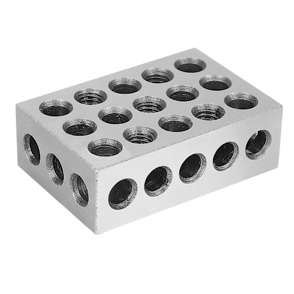 2 st 25x50x75mm Härdat Stålblock 23 Hål Parallell Klämblock Svarvverktyg Precision 0,005m
