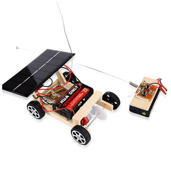 Saml solcellebilfjernbetjening Rc bil pædagogisk legetøj Diy Science Technology Billegetøj Sæt til C