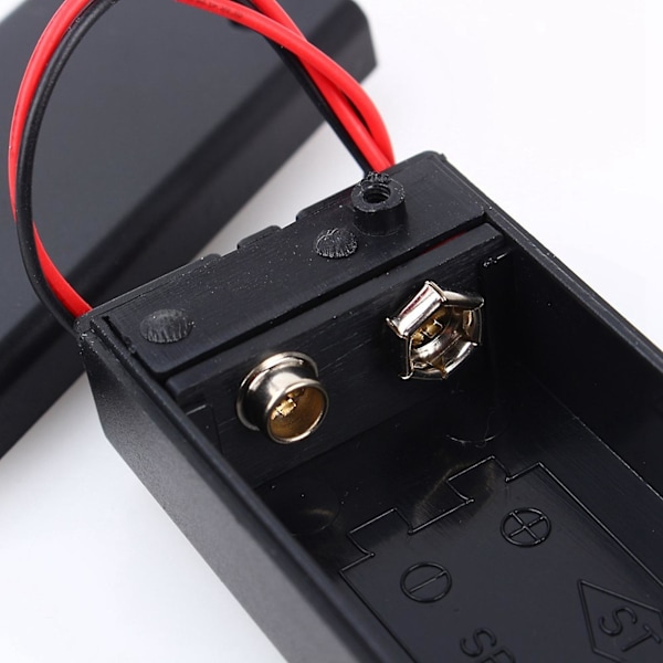 Hållbar 9V Batterihållare med ON/OFF Strömbrytare och Lock
