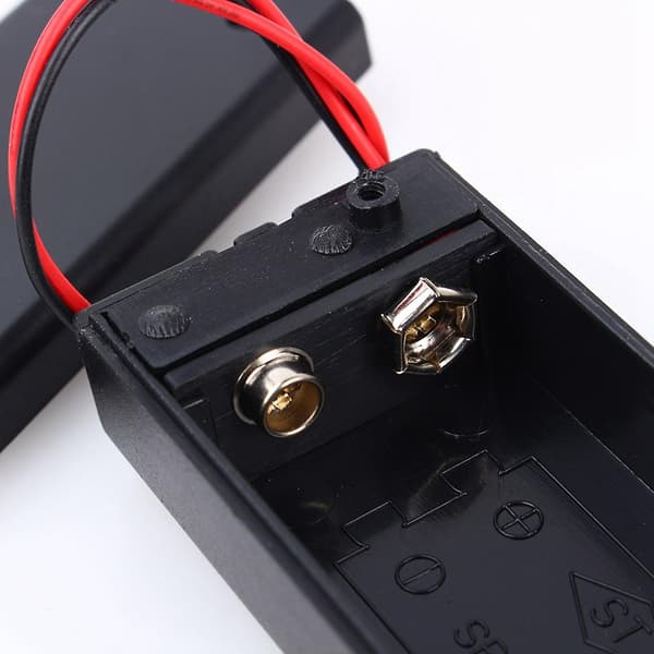 Slitesterk 9V Volt Batteriholderboks med PÅ/AV-bryterdeksel