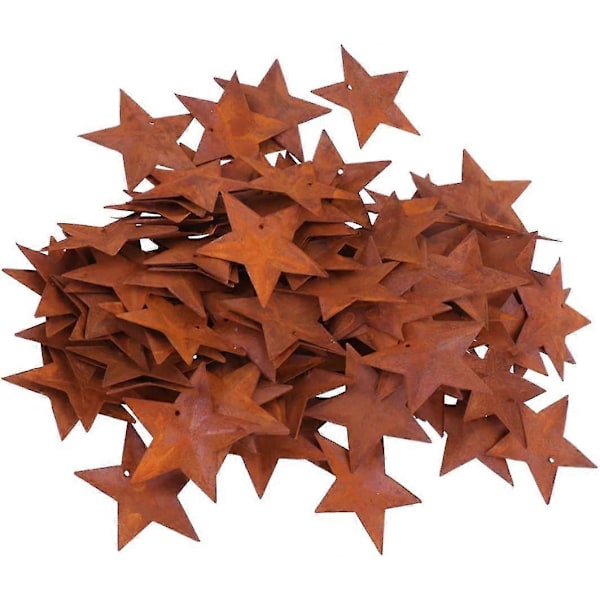 150 stk. Rustne Metalstjerner Primitive Til Dekoration