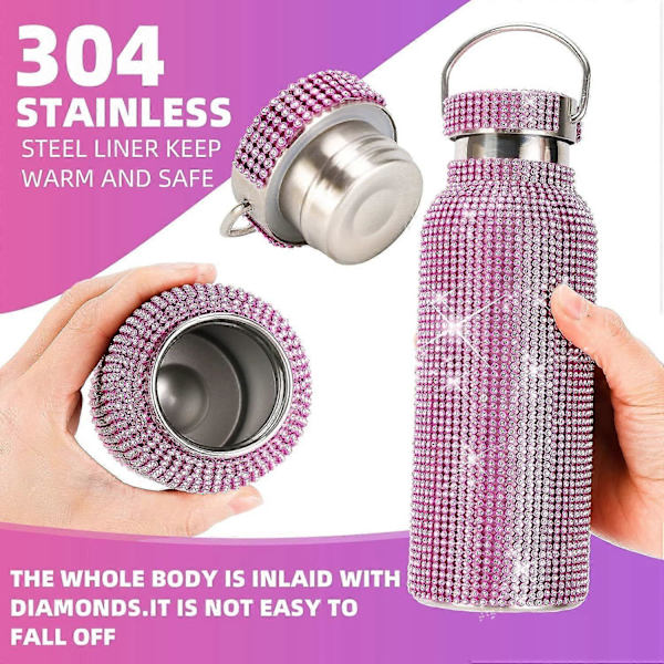 Bling Diamant Termosflaska. Glittervattenflaskor. - Rostfritt stål