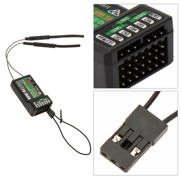 2.4g -ia6b 6-kanals mottaker med PPM-utgang og Ibus-port, kompatibel med I4 I6 I10-sendere