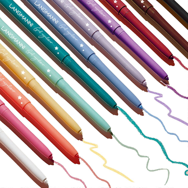 Øjenskygge Paletter Til Kvinder 12 Farve Eyeliner Sæt Mat Farve Eyeliner Sæt Langtidsholdbar