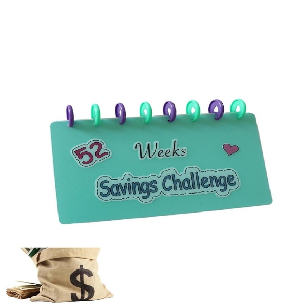 Budjettikirja, Saving Challenge Book of Money Organizer, 52 viikkoa rahan täyttämistä ja säästämistä