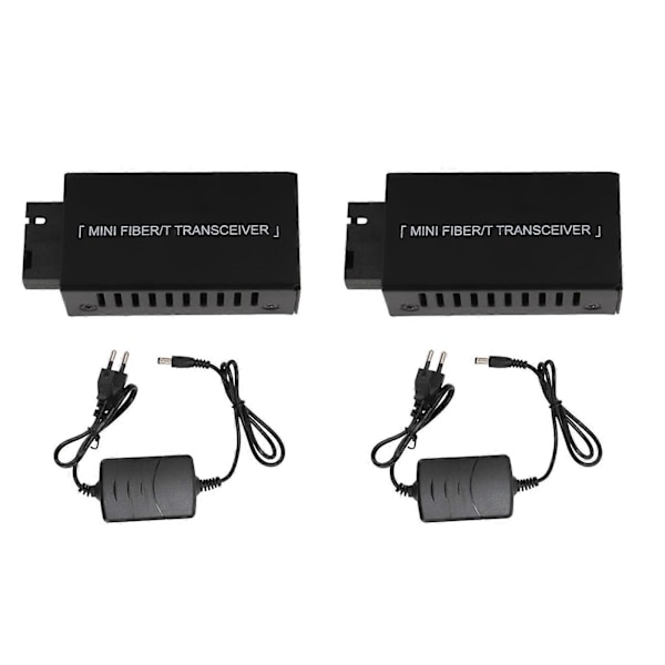 1 Par Gigabit Mini SFP Media Converter Enkelt Fiber Single Mode SFP og RJ45 SC Port 3km Fiber Optisk Transceiver Mottaker EU Plugg YEMMA