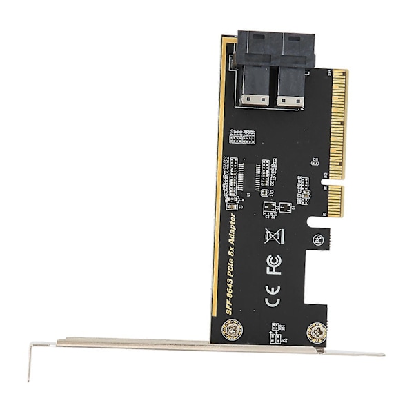 PCIE X8 - U.2 -sovitinkortti, kaksoisportti SFF 8643 Mini SAS HD 36Pin PCIE -sovitinkortti tavalliselle pöytäkoneelle YEMMA