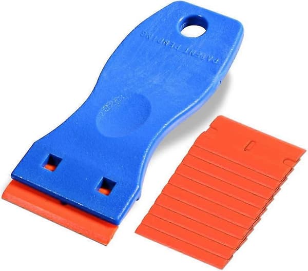 Skrape, Glasskrape Glass Keramisk Plate Skrape Med 10 Plastskraper, Blå
