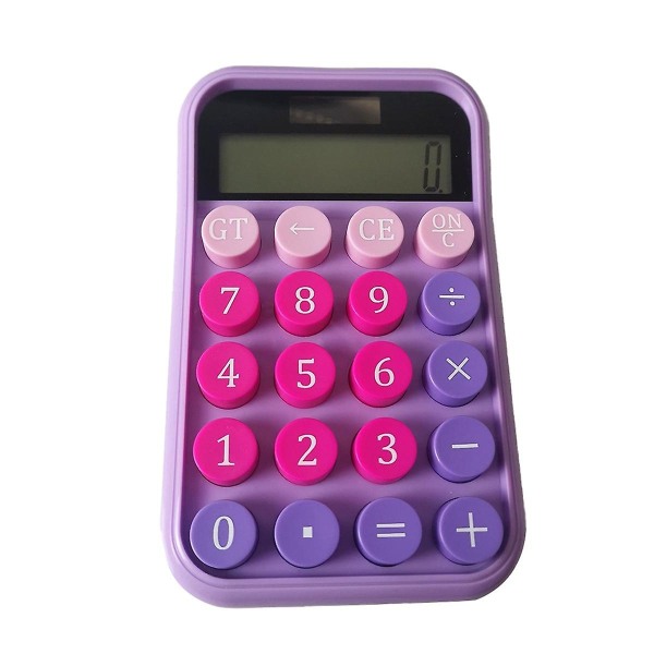 Mechanical Switch Calculator Lcd Display Purple Calculator Big Buttons Mechanical Calculator