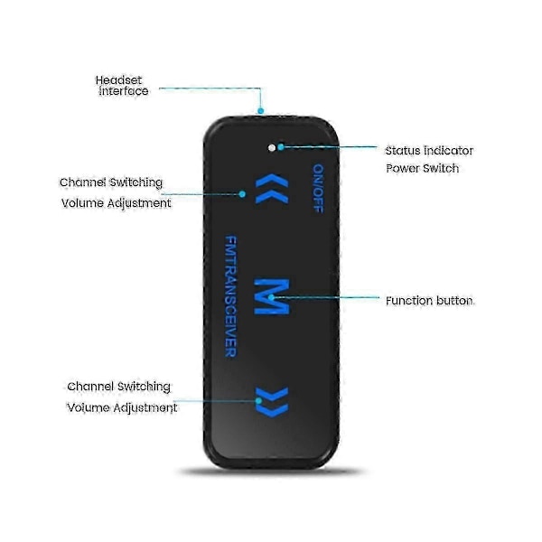 2 kpl Mini Walkie Talkie 400-470mhz 2-suuntainen radio 3w Lähetin-vastaanotin Kuulokkeet Kuulosuojaimet USB-virralla