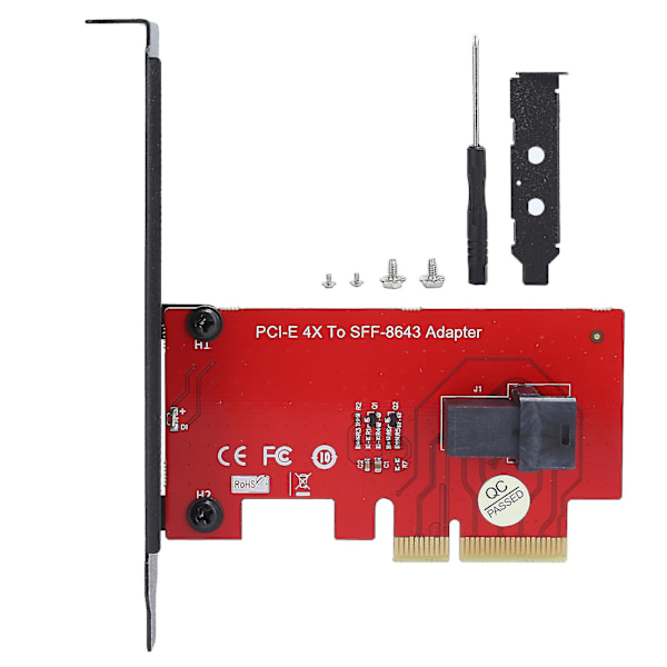 SFF-8643 - PCI-E 4X -sovitinkorttimuunnin, jossa 1 Mini-SAS HD 36Pin naarasliitin