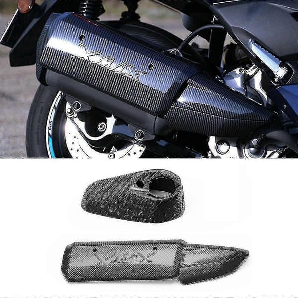 2 stk Eksosrør Dekorative Deksel Karbonfiber Motorsykkel Tilbehør For X-max Xmax 250 300 400 Xmax250