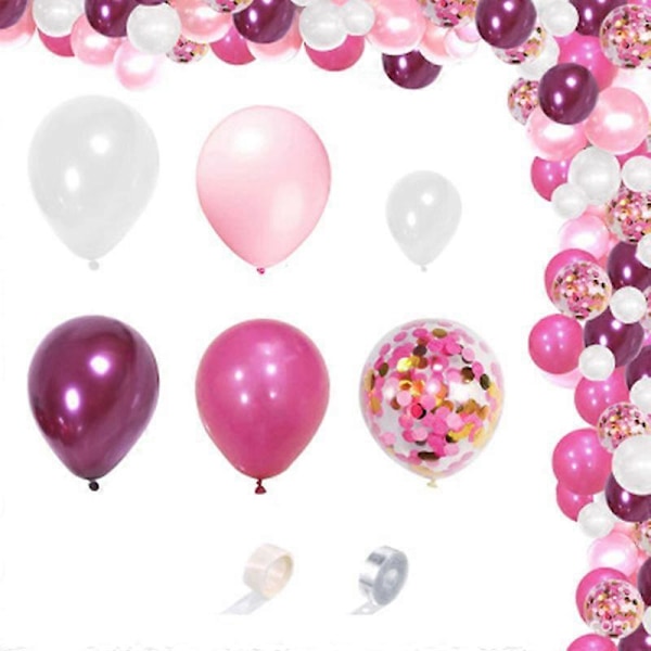 Ballonggirlandbåge Set Babyfest Bröllop Födelsedag Ungkarlsfest Bakgrundsdekoration