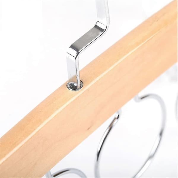 Skjerfringholder i tre Oppbevaringsholder Hullhenger 6 Ringer