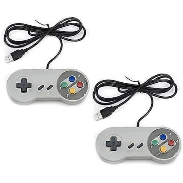 2 st för Windows PC USB super Famicom Spel PC-kontroller SFC gamepad
