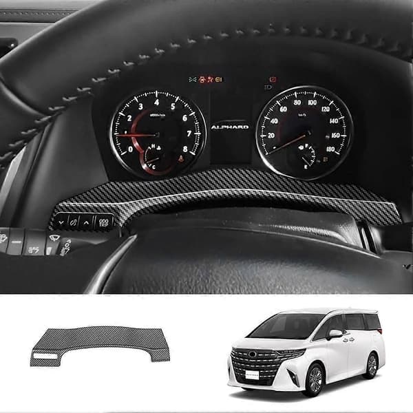 Bilinstrumentram Meter Display Ram Kant Trim för ALPHARD VELLFIRE 30-serien 2018-2022 Kolfiber