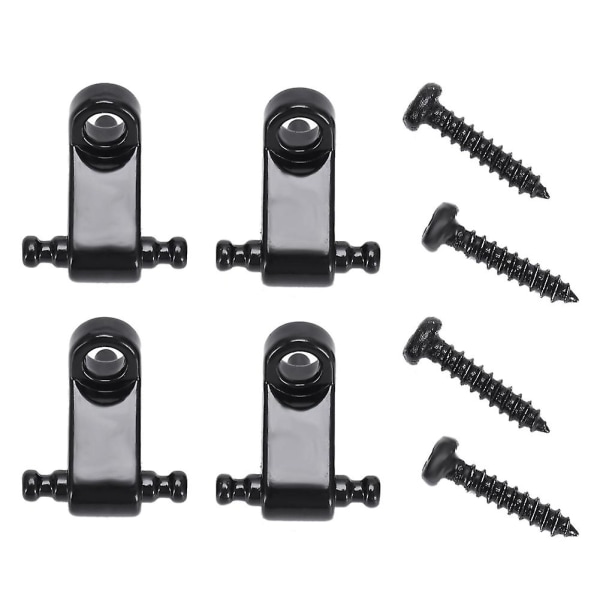 4 Pcs Electric Guitar Roller String Tree String Retainer - Black