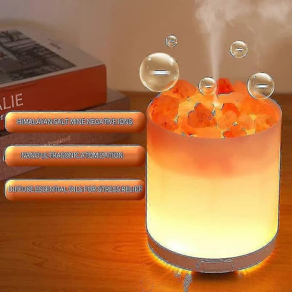 Saltlampe Ultralyd Eterisk Olje Diffuser, Saltlampe Diffuser, luftfukting, aromaterapi