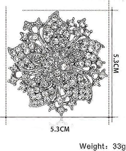 Vintage Krystall Rhinestone Brosje Full Diamant Sølv
