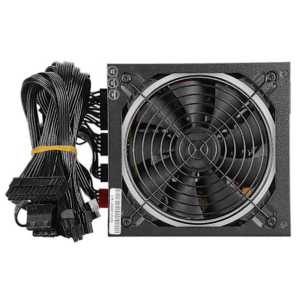 Tietokoneen virtalähde RGB-värituuletin elektroninen komponentti ATX 24-PIN 14CM 110-230V EU-pistoke