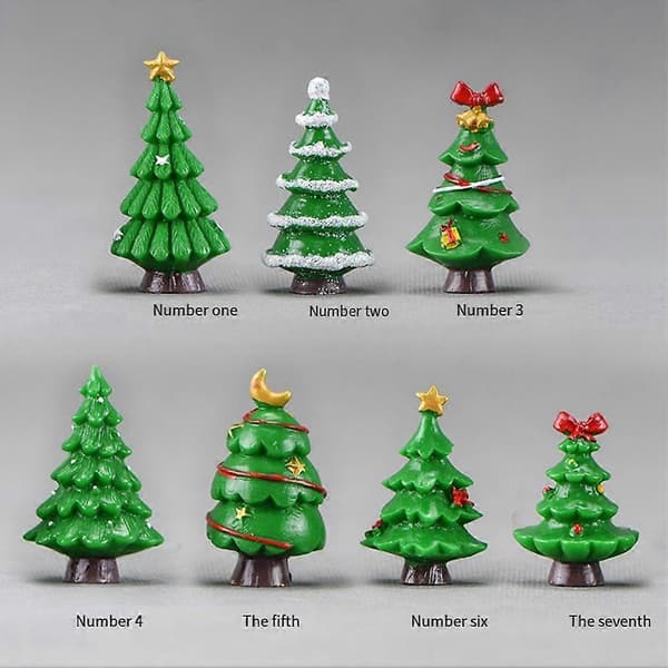Mini Juletræ Bordplade Kunstigt Juletræ Pynt Dekoration Miniature Pynt