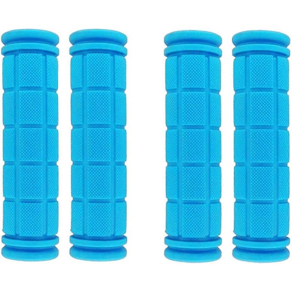 2 par cykelstyr greb cover, farverigt gummi greb cover til BMX/MTB cykler (blå)
