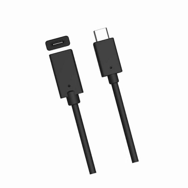 NY Typ C USB 3.1 Hane till USB-C Hona Förlängningsdatakabel Svart