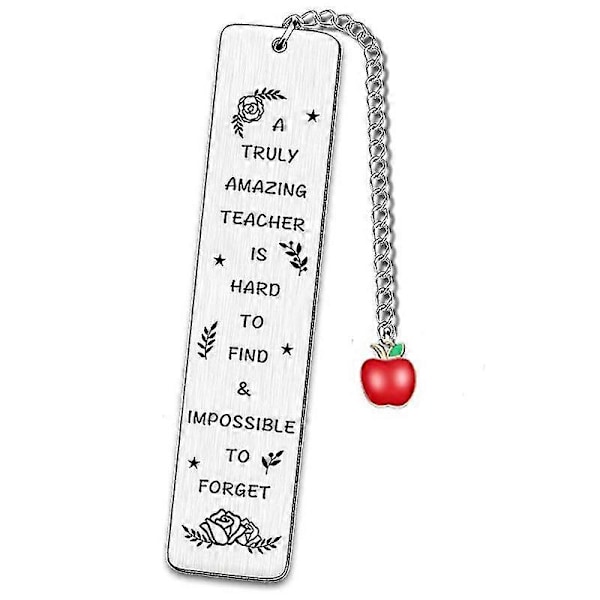 Lärarbokmärke Läraruppskattningspresenter Tackpresenter från studenter Examenspresent Speciella lärarpresenter för kvinnor (färg: silver) (3 st)