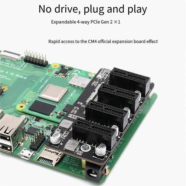 For Raspberry Pi CM4 PCIe Gen 2x1 Udvidelseskort
