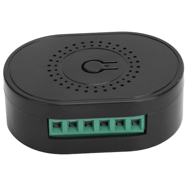 Mini 433MHZ Ajastus Kaksoisohjauskatkaisija 16A OnOff-ohjainkytkin kotiin 85-250V (Musta)