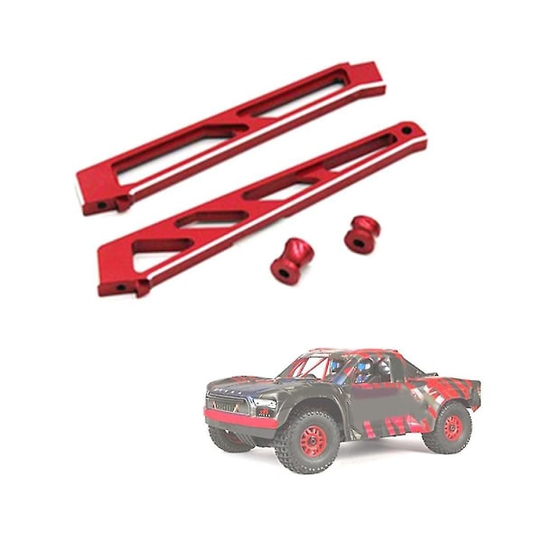 Metallinen etu- ja takarungon tukituki kauluksella Arrma Mojave 1/7 6s 4wd Rc -kuorma-auton päivitysosille, punainen