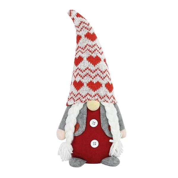 Valentinsdag Ansiktsløs dukke Gnome Ornament Valentinsdag gaver til kjæreste Kjæreste bryllup