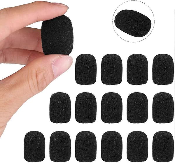 15-pack Ersättningsskum Mikrofonskydd och Headset Vindskydd