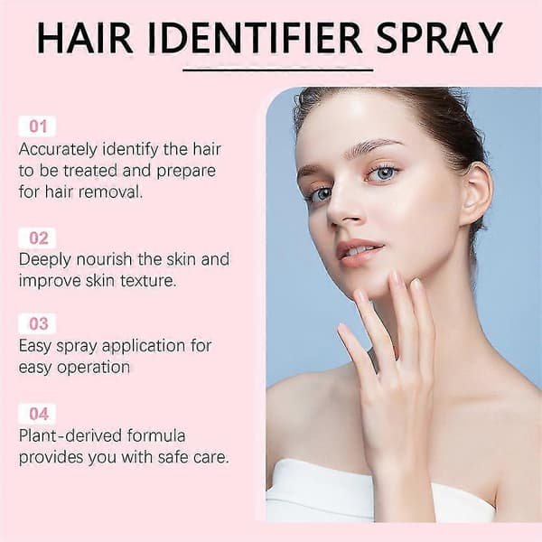 Håridentifikationsspray til ansigtsbarbering, ansigtshåridentificerende spray dermaplaning