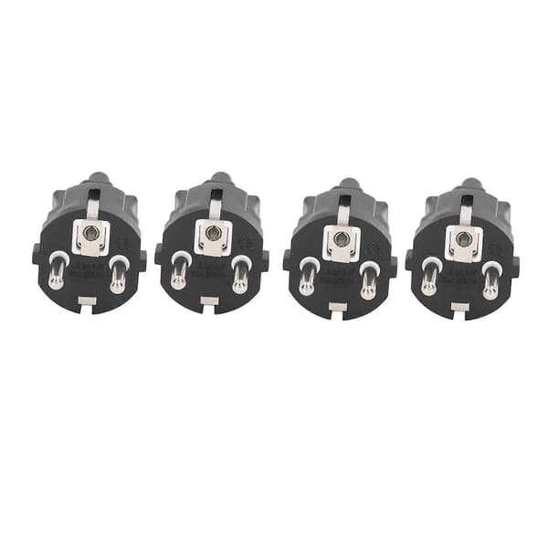 4 stk. EU 2-pins plugg til IEC320 C5 strømadapter, profesjonell EU 2-pins plugg 4,8 mm til C5 strømpluggadapter for bærbar PC, EU-plugg 100–250 V