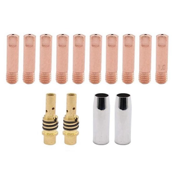 14pcs 15ak Welding Torch Consumables 0.9mm Mig Torch Gas Nozzle Tip Holder Of 15ak Mig Welding Torc