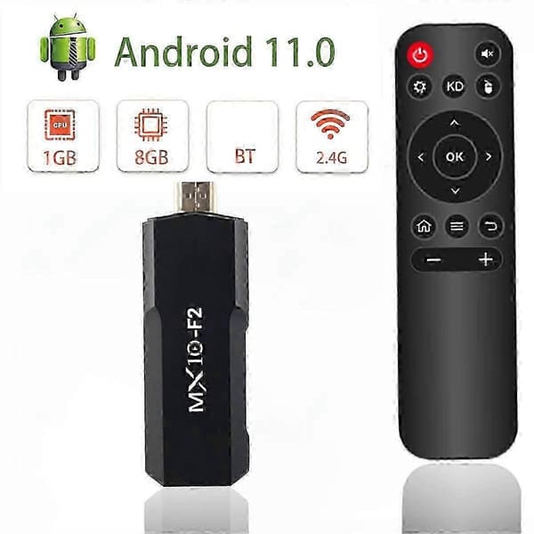 Smart TV Stick Android Video 4K Bluetooth RK3228A Quad-Core Mediaspelare Spelbox MX10 F2 2025