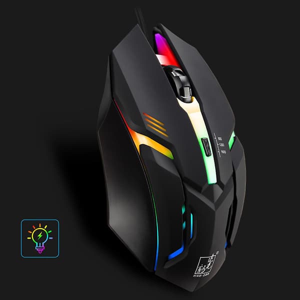 K2 Farverig Lys Justerbar DPI Optisk Trådløs Computer Notebook Gaming Mus
