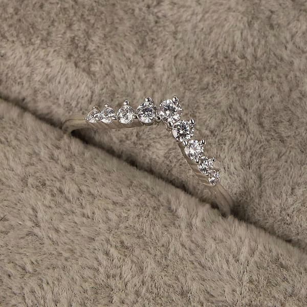 Smykker - Prinsesseønske Cubic Zirconia Ring - Gave til hende - Sterlingsølv