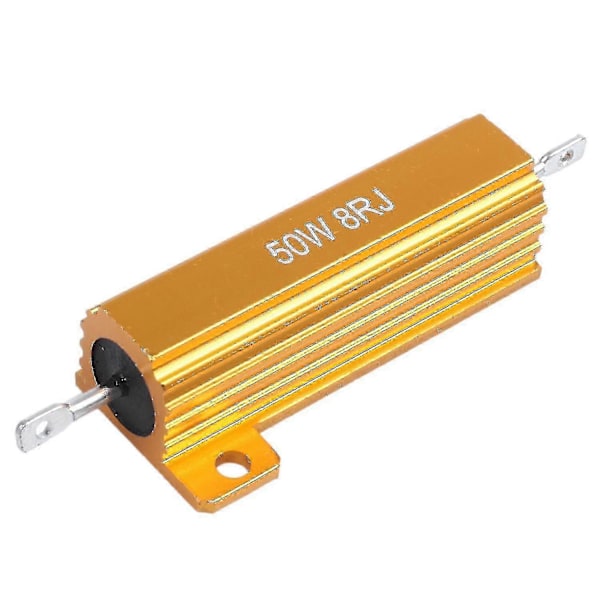 2 stk Elektroniske Aluminiumsresistorer 5% 8 Ohm 50W
