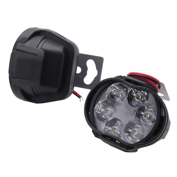 4 st 6 LED Motorcykelstrålkastare 10w 1000lm+strömbrytare Universal Scooter Dimljus 60