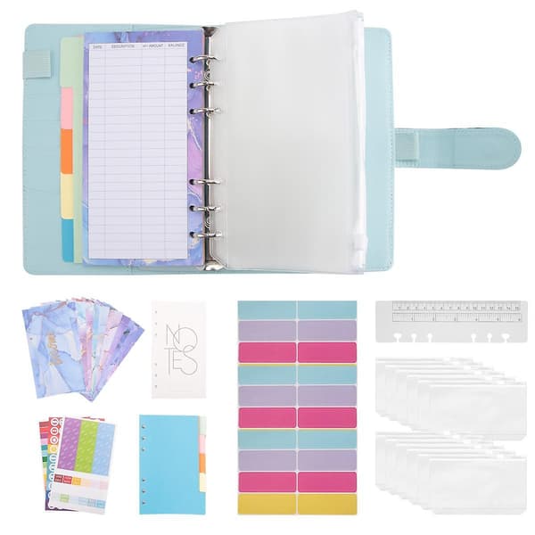 Budget Planner Pengebrevsmappe - Organiser Notesbog Med Budgetark Pengeopbevaring Penge B