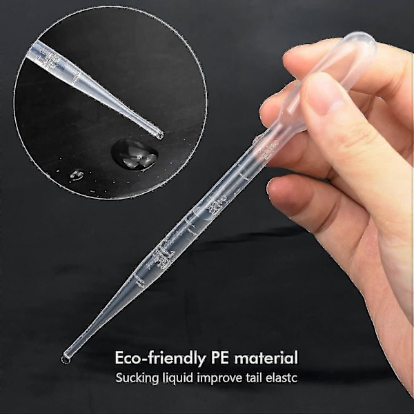 200 stk. Plastikpipetter 3 ml til laboratorieeksperiment