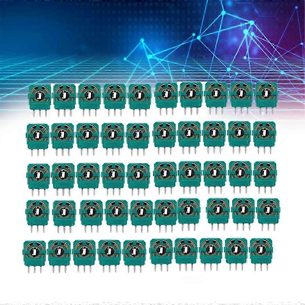 50 st Joystick-potentiometrar Sensor Kit 10Kohm kompatibel med XBOXONE-kontroll 3D Tummepinne Axlar Resistorer