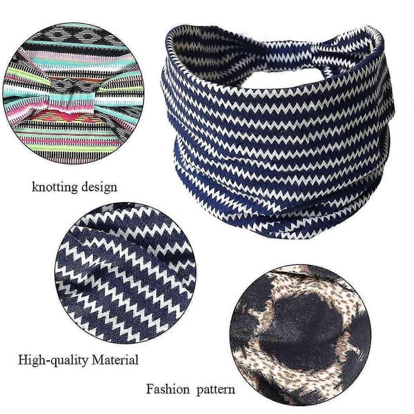 Boho Hodebånd Kvinne Hodebånd Hårbånd Turban Myke Blomster Hodebånd