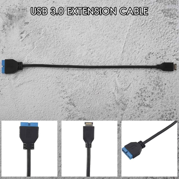 USB 3.1 Front Panel Header til USB 3.0 20-pins Header Forlængerkabel til Bundkort 20cm