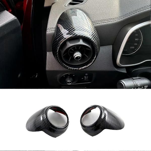 For MG ZS 2024 Bil Dashbord Side Luftventil Uttak Deksel Trim Interiør Tilbehør Karbonfiber LHD