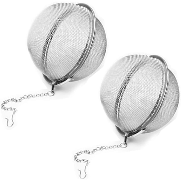 SBSG 2 STK. Te-infuser, Opgraderet 9 cm te-si, Premium te-infusere til løs te, te-brygger, te-kugle til te-smagssætning af krydderurter og krydderier