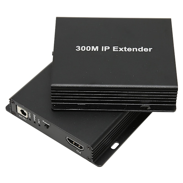 300M IP Extender HD 1080P HD Multimedia Interface Över CAT5e/6/7 Direkt 1 till 1 Extender IP Sändare Mottagare 100?240V EU-kontakt